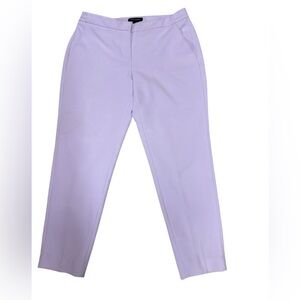 White House Black Market Tapered Ankle Pastel Purple Dress Trouser 8R EUC